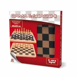 Ajedrez y Damas de madera - juego de mesa