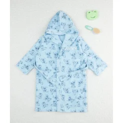 Albornoz infantil de rizo suave con Stitch