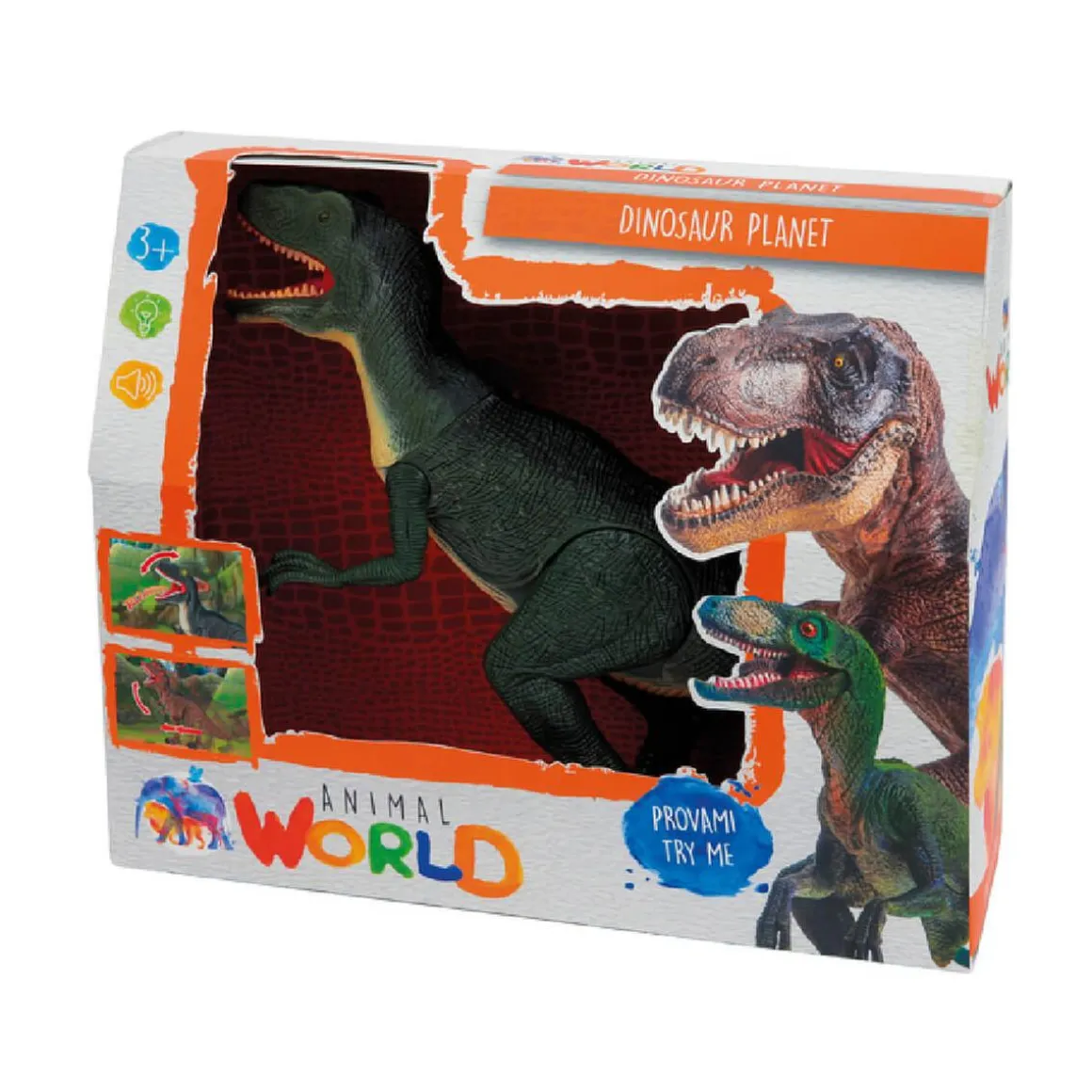 Animal World - Dinosaurio con luces y sonidos