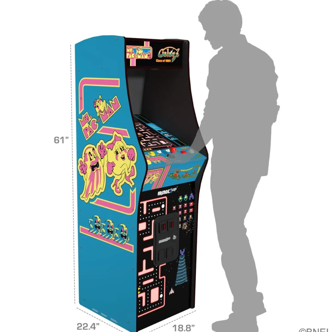 Arcade1Up - Máquina Recreativa Ms. Pac-Man vs Galaga Class of 81