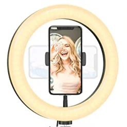 Aro de luz 26 cm Led 3 modos de color con trípode 210 cm