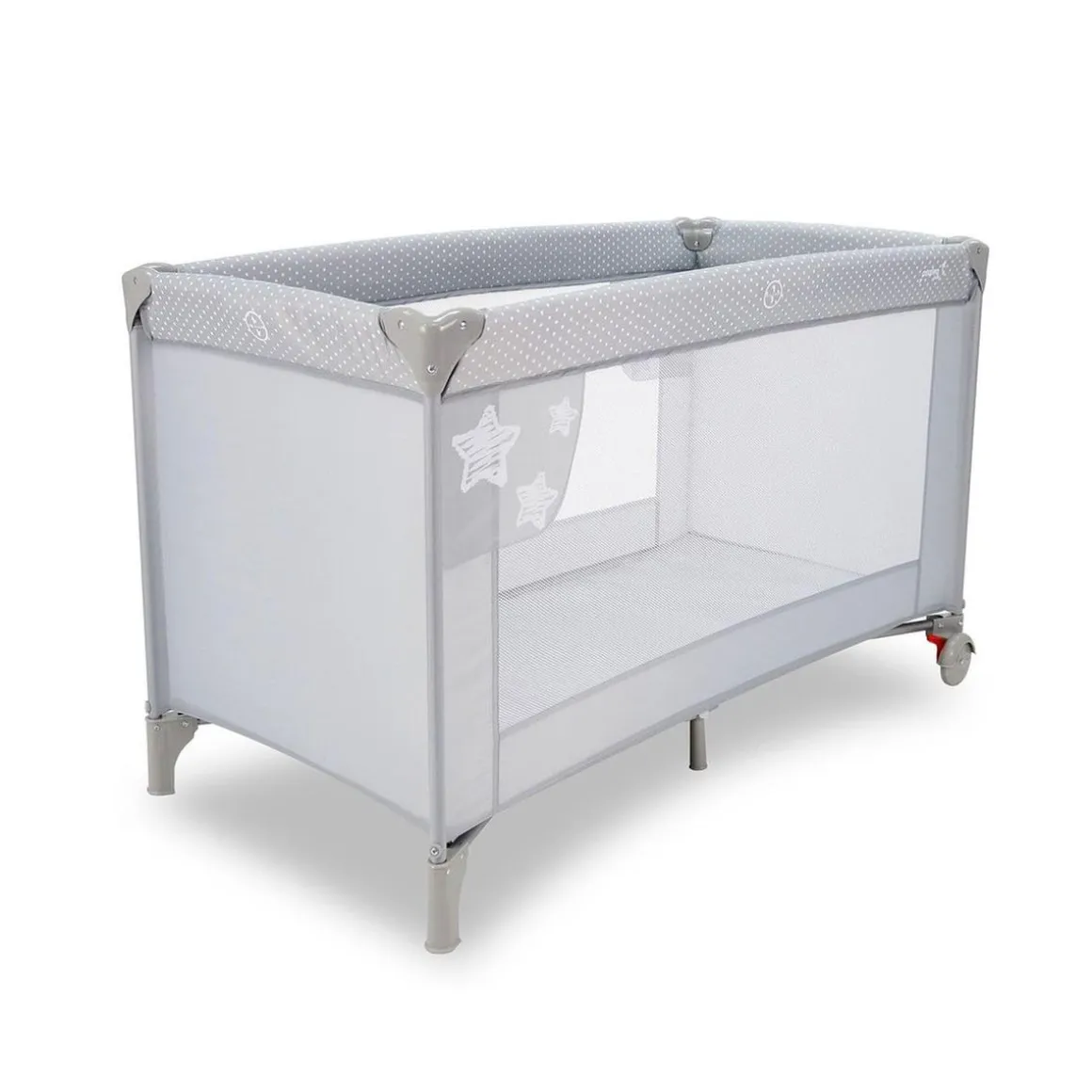 asalvo - Cuna de viaje estrellas gris