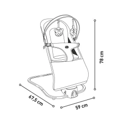 Asalvo - Hamaca electrónica Lamarr Gris