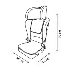 Asalvo - Silla de auto I-Size Unifix Gris 100-150 cm