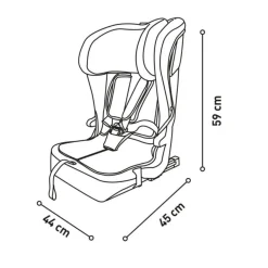 Asalvo - Silla de auto Profix Negro 76-150 cm