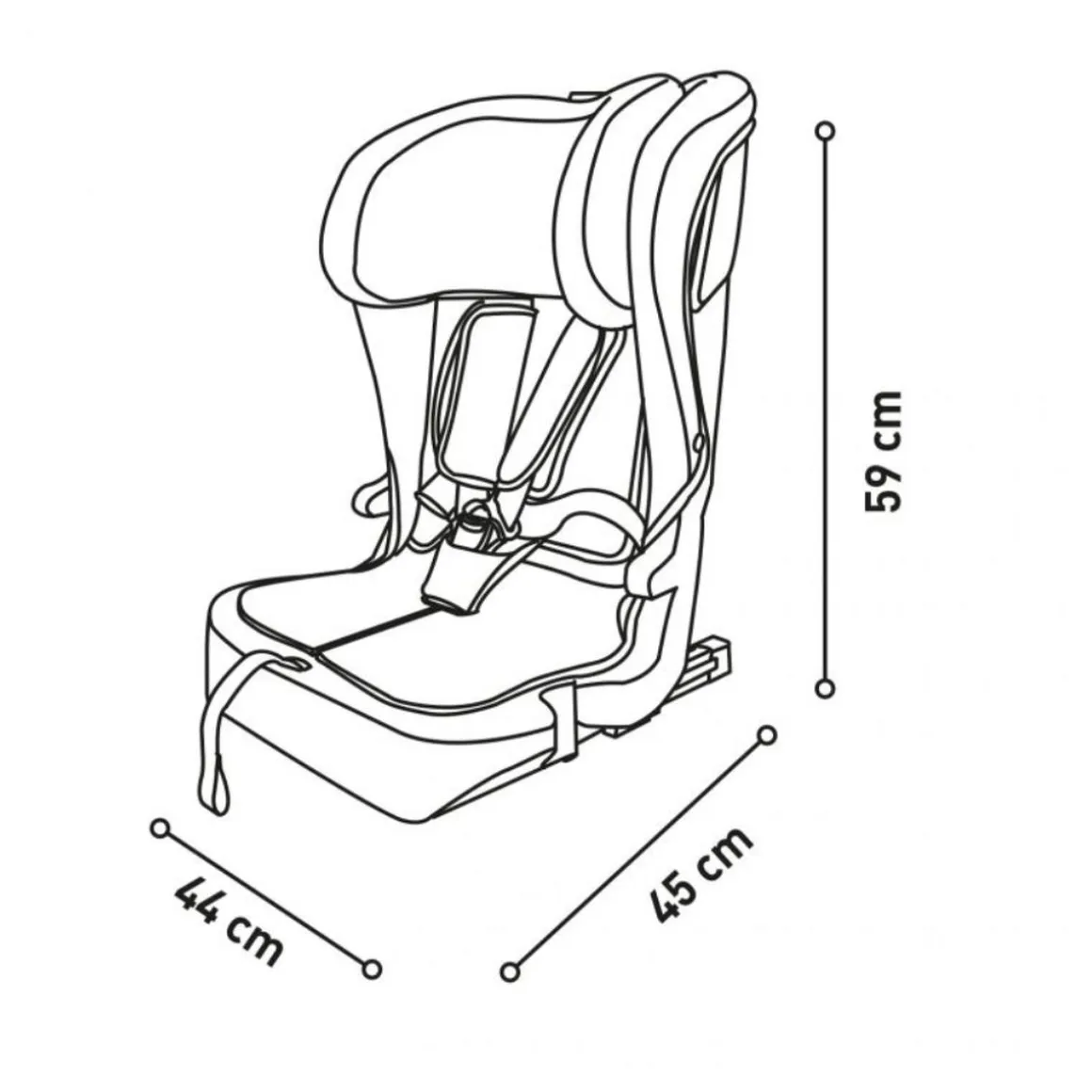 Asalvo - Silla de auto Profix Negro 76-150 cm