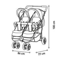 Asalvo - Silla de Paseo Gemelar Henry Verde