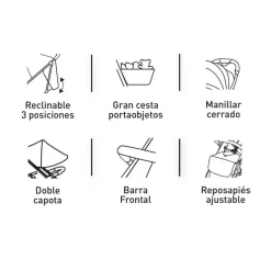 Asalvo - Silla de paseo Ness 2 hasta 22 kg