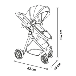 Asalvo - Trío convertible Sidney 2 Gris