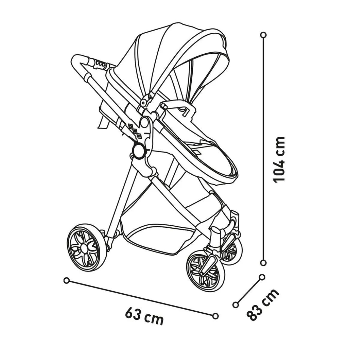 Asalvo - Trío convertible Sidney 2 Gris