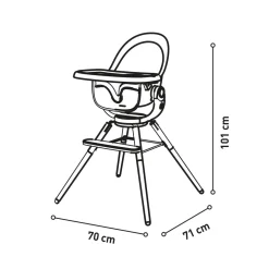 Asalvo - Trona infantil de madera Adriá