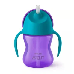 Avent - Taza con pajita 200ml lila