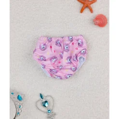 Bañador antifugas rosa con estampado de unicornios para niña