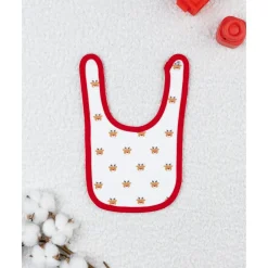 Babero niño – reno all over con vivo rojo