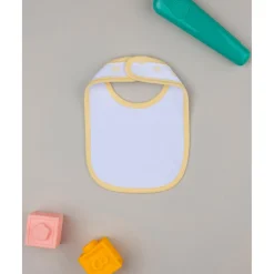 Babero para Niña Blanco y Amarillo con Margaritas