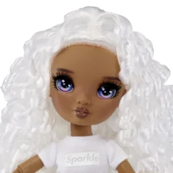 BABY born - Muñeca Fashion DIY colorear y crear - ojos morados, pelo rizado, top y zapatos extra, rotuladores arcoiris