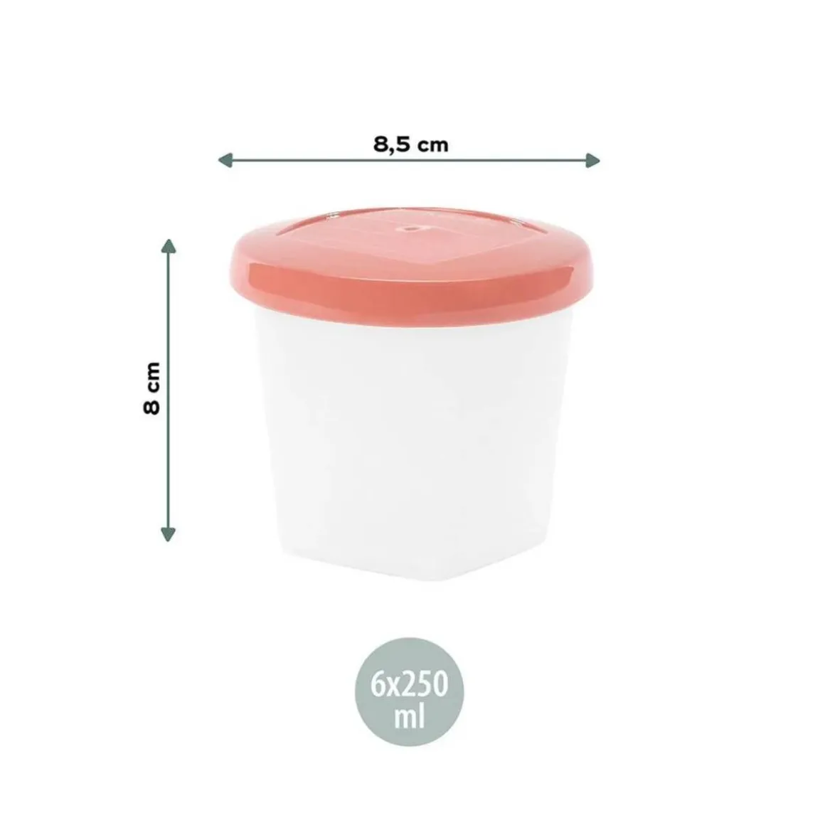 Babymoov - 6 Recipientes Babybols 250 ml