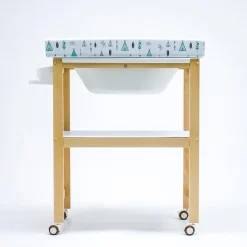 Bañera de Madera Natural Sobrebidé Tipys Mint