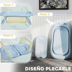 Bañera plegable para bebé Azul