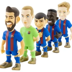 Bandai - Pack de 5 muñecos del Futbol Club Barcelona de 7 cm
