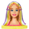 Barbie - Busto de Barbie con pelo largo y accesorios para jugar a peluquería ㅤ
