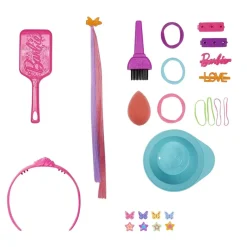 Barbie - Busto de Barbie con pelo largo y accesorios para jugar a peluquería ㅤ
