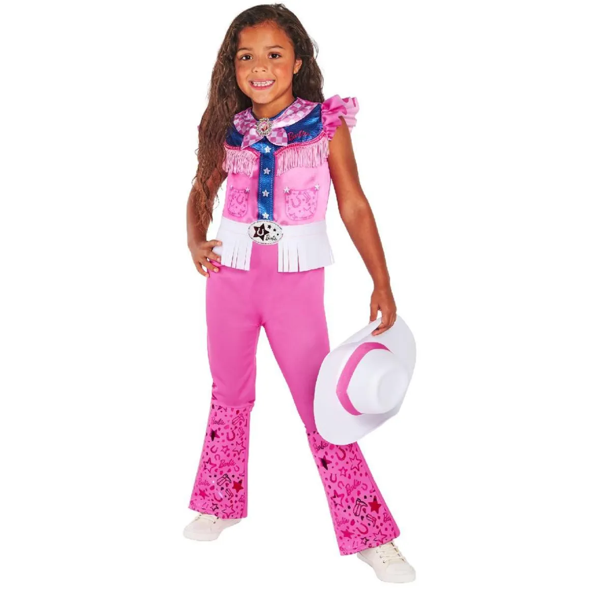 Barbie - Disfraz infantil Barbie Cowgirl 7-8 años