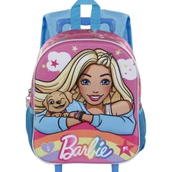 Barbie - Mochila infantil 3D con ruedas, Rosa ㅤ