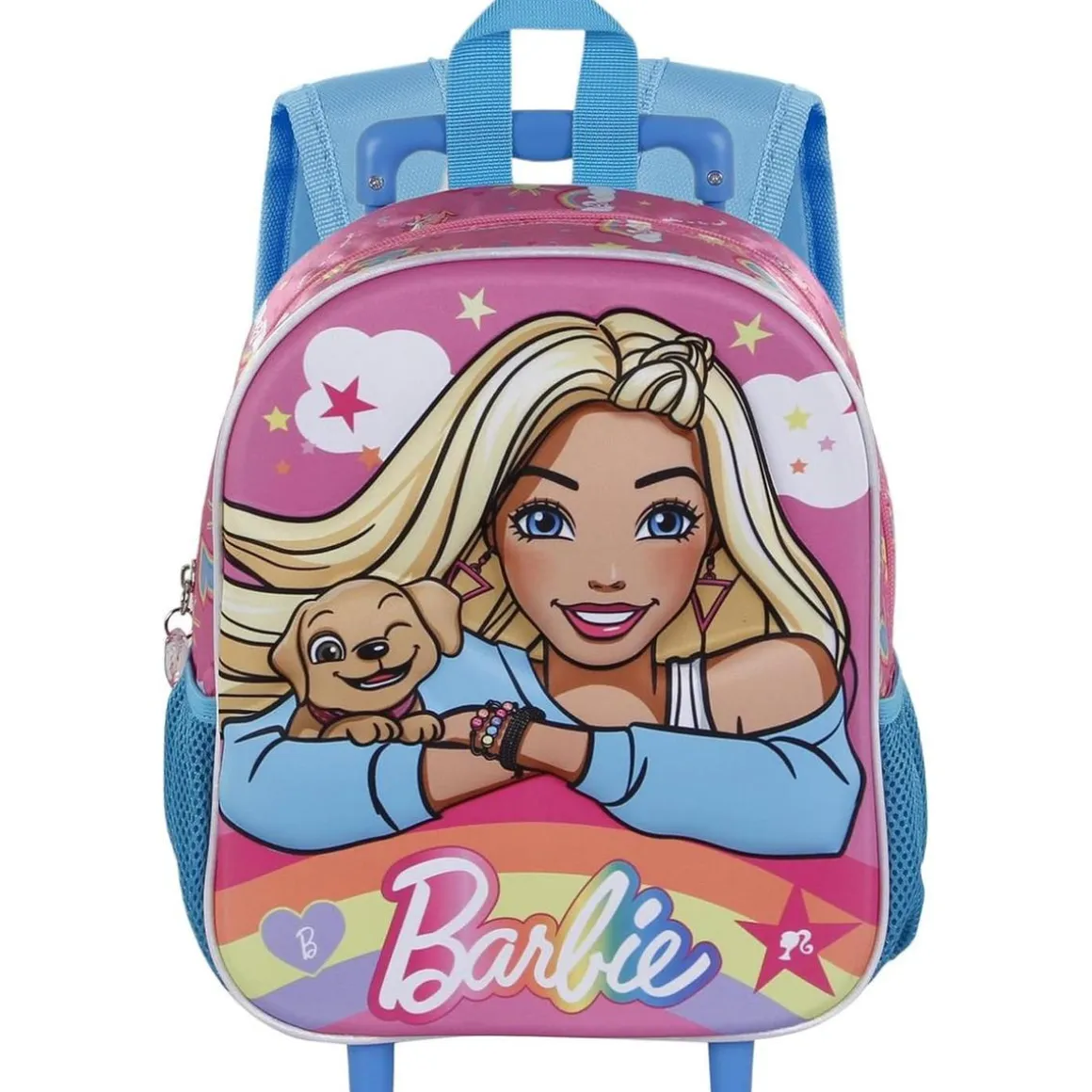 Barbie - Mochila infantil 3D con ruedas, Rosa ㅤ