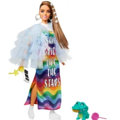 Barbie - Muñeca Extra - Vestido arcoíris