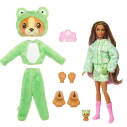 Barbie - Muñeca Sorpresa con Disfraz de Cachorro Rana y Accesorios (Varios modelos) ㅤ