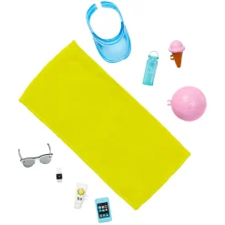 Barbie - Muñeco Ken en traje de baño con accesorios playa ㅤ