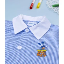 Bata escolar azul de niño Mickey