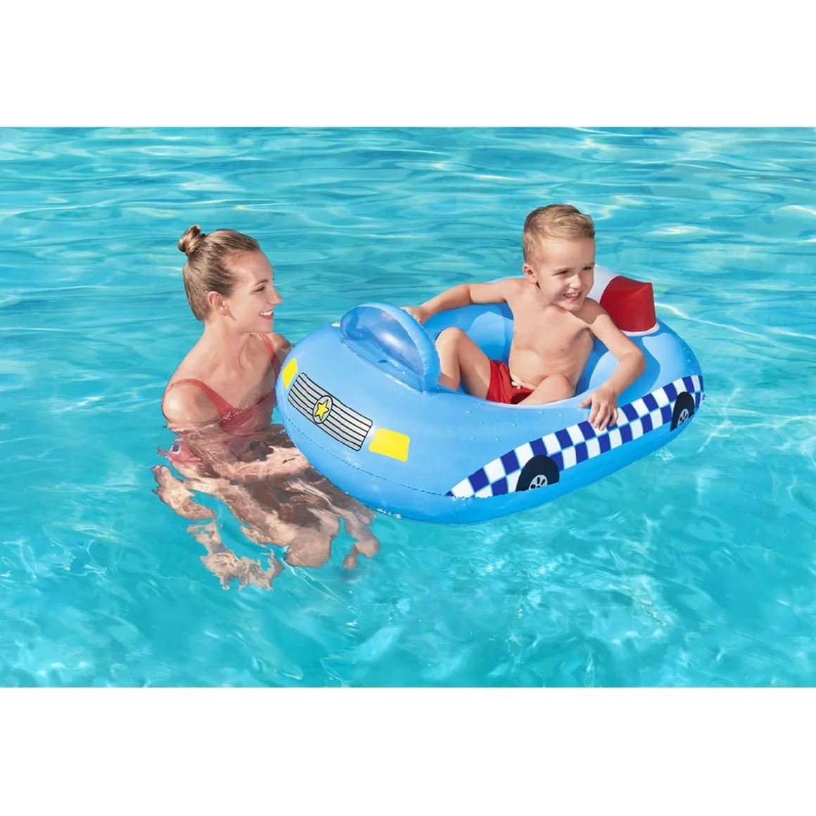 Bestway - Coche de policía hinchable con sonido