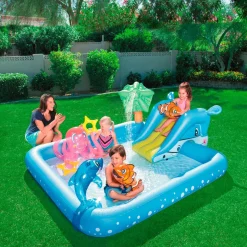 Bestway - Piscina Infantil Hinchable con Tobogán - Acuario Fantástico (varios modelos)