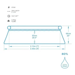 Bestway - Piscina Sin Depuradora 244 x 66 cm