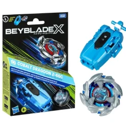Beyblade X - Lanzador con cuerda y Cobalt Dragoon 2-60C