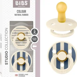 Bibs - Pack 2 chupetes Colour 6-12 meses - Ivory/steel blue
