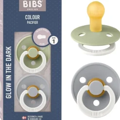 Bibs - Pack 2 chupetes Colour Noche 0-6 meses - Sage/Cloud