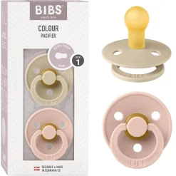 Bibs - Pack 2 chupetes Colour 0-6 meses - Vanilla/Blush