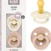 Bibs - Pack 2 chupetes Colour 6-18 meses - Ivory/Blush