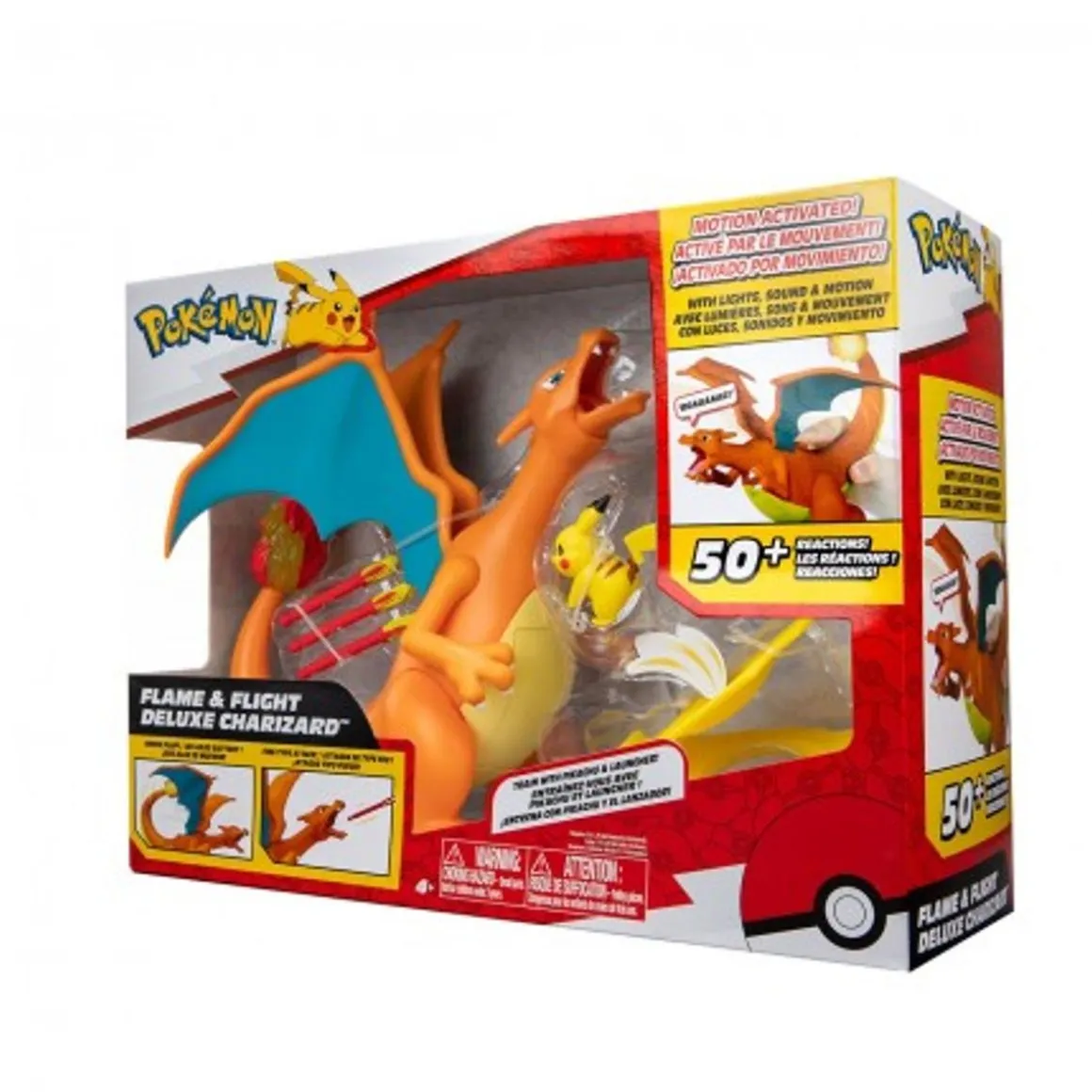 Bizak - Pokemon - Set electrónico Charizard vs Pikachu con luces, sonidos y movimientos únicos ㅤ