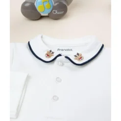Body bebé blanco con cuello navideño