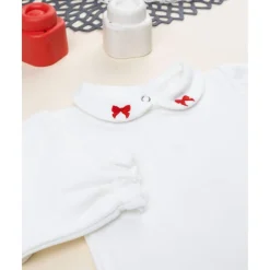 Body bebé niña blanco con bordado