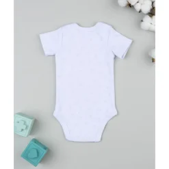 Body de bebé blanco con estampado integral