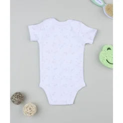 Body de bebé blanco con flores estampadas