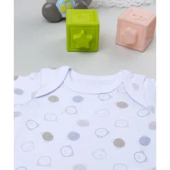 Body de manga corta para bebé con estampado de ositos