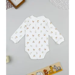 Body de manga larga con estampado sabana para bebé