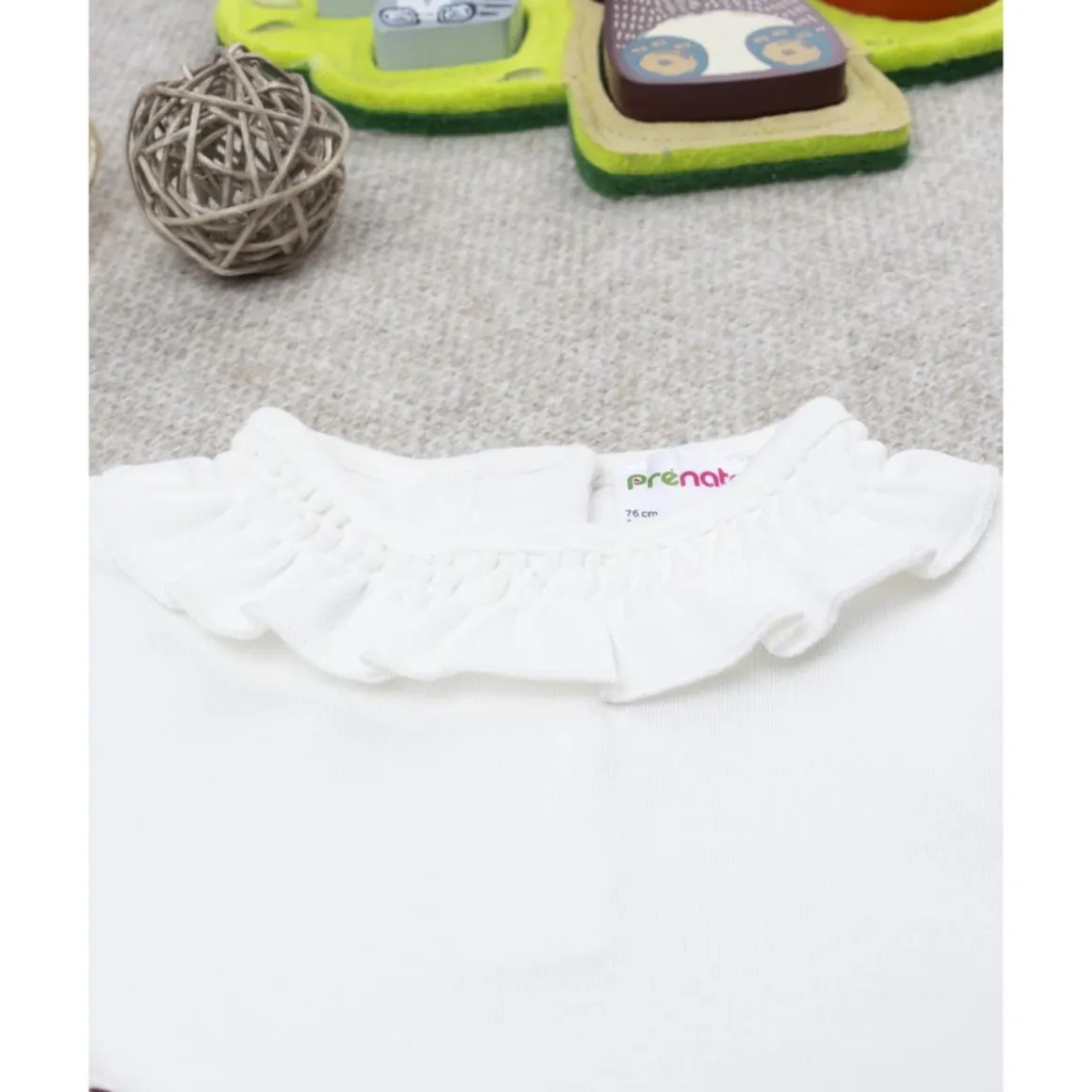 Body de niña blanco con estampado de ositos