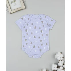 Body gris con estampado de ositos para bebé